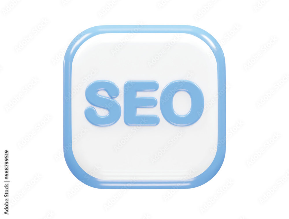 Seo icon 3d illustration rendering transparent element Seo icon 3d illustration rendering transparent element