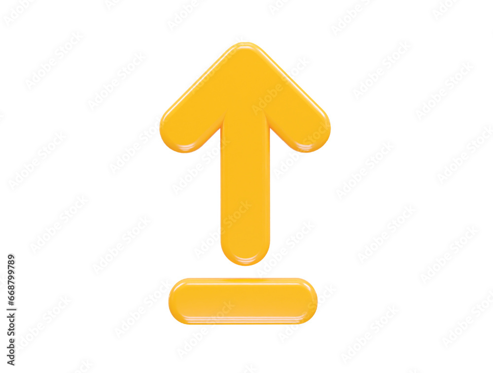Upload icon 3d rendering illustration element Upload icon 3d rendering illustration element