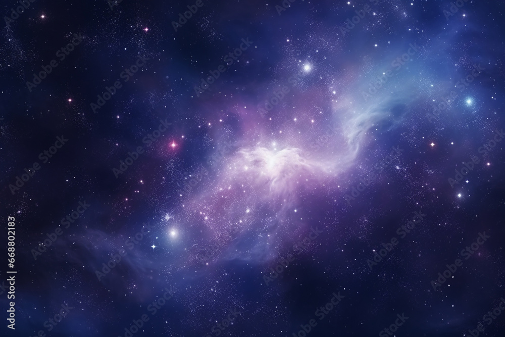 Naklejka premium A starry sky and nebulae