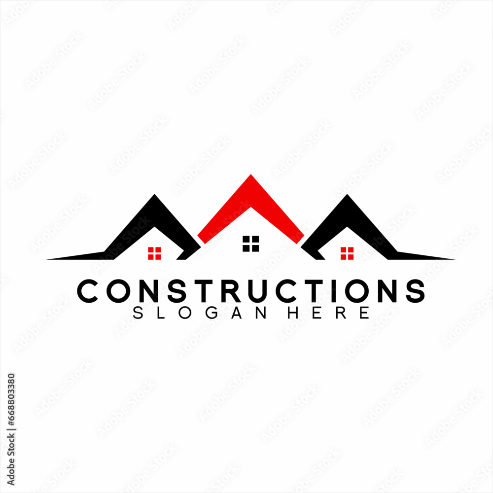 Real Estate logo design with letter M concept Real Estate logo design with letter M concept