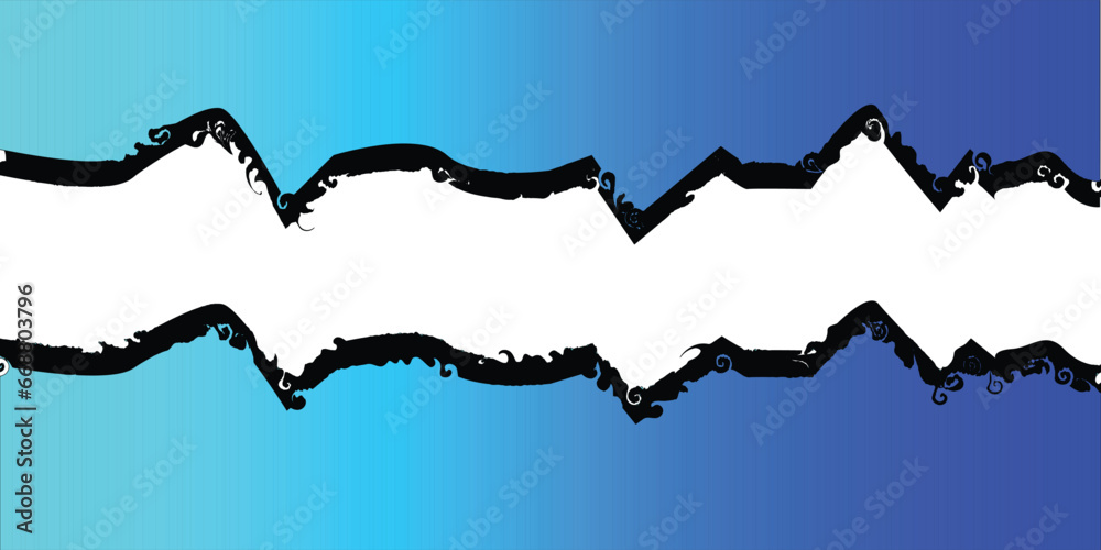 Dark blue background. Modern lines curves abstract presentation background