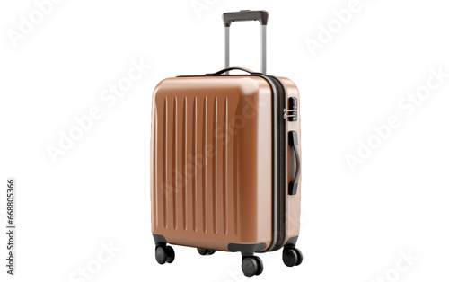 Smooth Adventures with Rolling Suitcases on a Clear Surface or PNG Transparent Background.