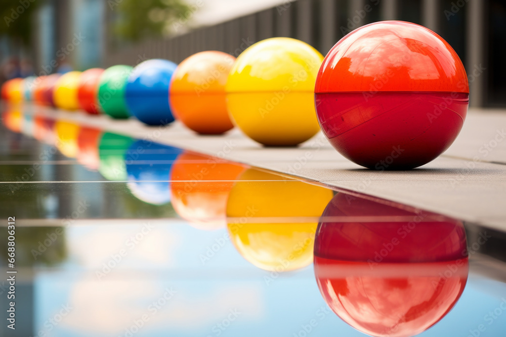 Naklejka premium Abstract background with colorful balls.