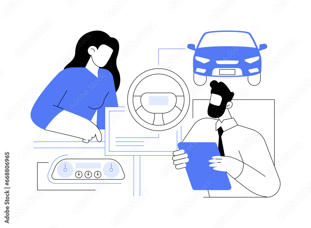Car interior design abstract concept vector illustration. Car interior design abstract concept vector illustration.
