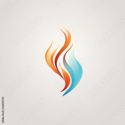 Abstract color company logo on a dark background. Corporate logo design