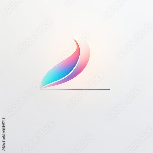 Abstract color company logo on a dark background. Corporate logo design © koplesya