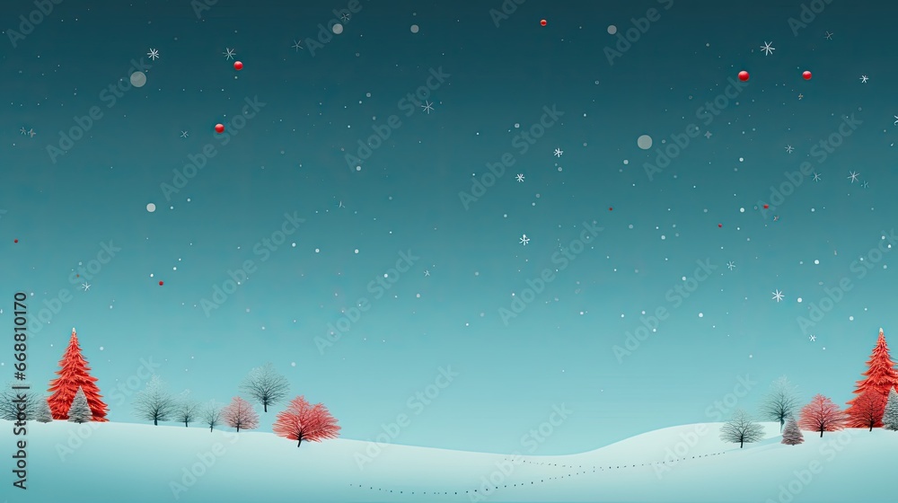 landscape with christmas tree - generative ai landscape with christmas tree - generative ai