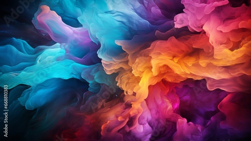 colorful explosion of liquid colors
