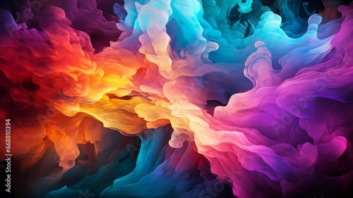 colorful explosion of liquid colors