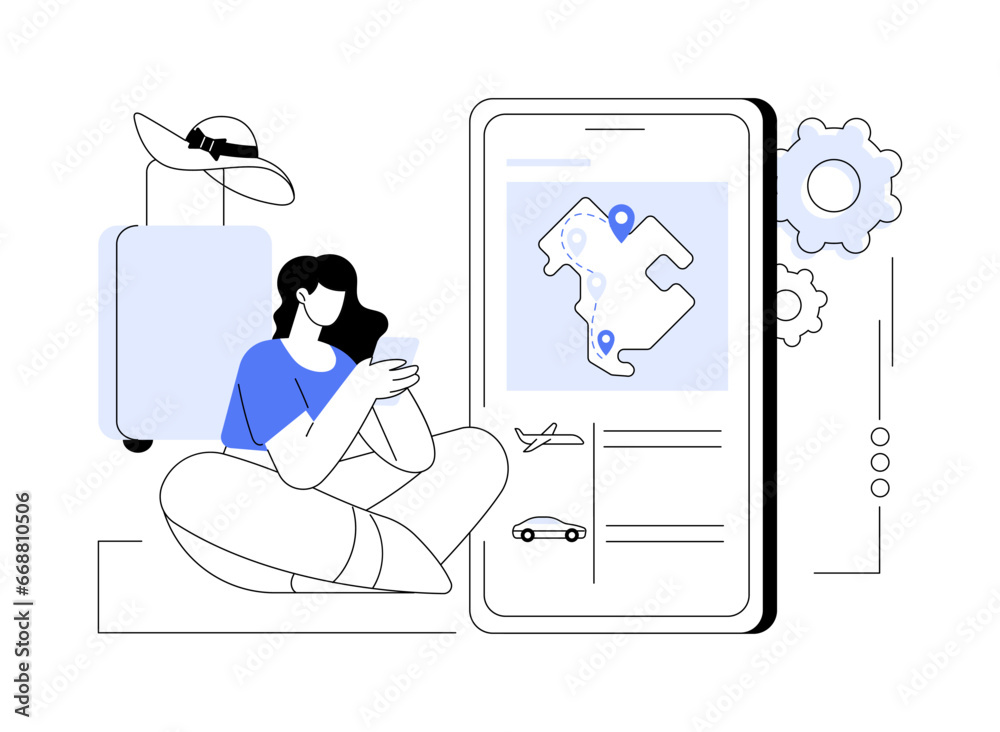 Journey planner abstract concept vector illustration. Journey planner abstract concept vector illustration.