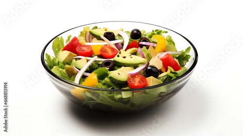 vegetable salad white background Generate AI 