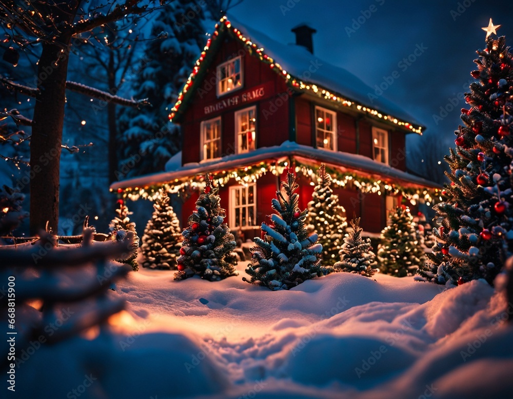 Beautiful Christmas landscape
