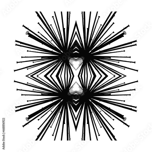 Abstract lines, spikes. Vector, eps