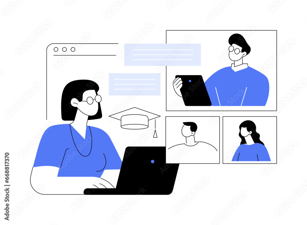 Video conferencing isolated cartoon vector illustrations. Video conferencing isolated cartoon vector illustrations.