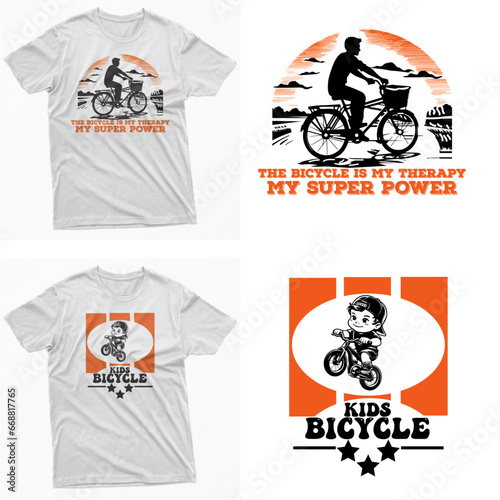 Enjoy cycling for t-shirt design, bicycle drawing, bicycle sketch, apparel and transparent vector