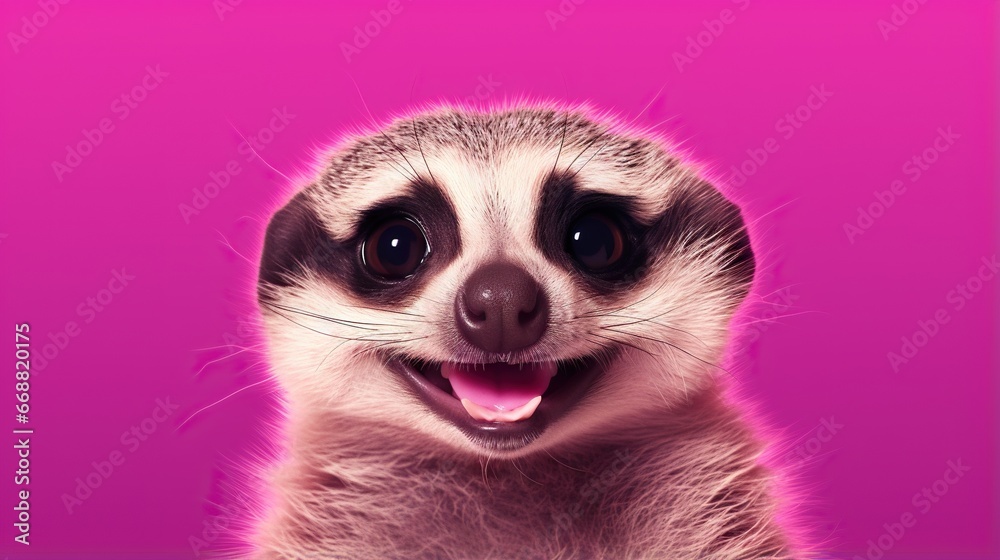 a close up of a small animal with its mouth open. generative ai a close up of a small animal with its mouth open. generative ai
