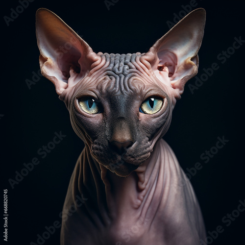Portrait of a Sphynx Cat