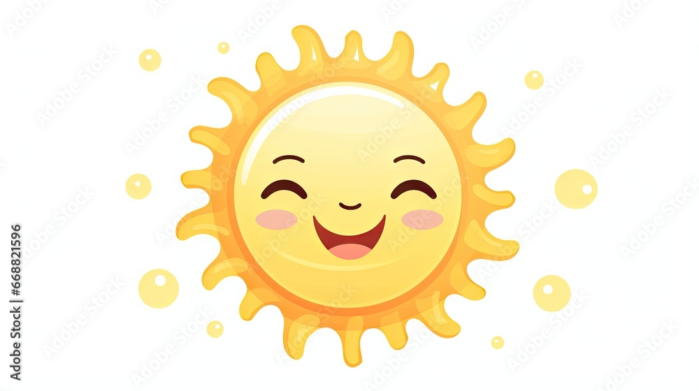 a smiling sun with its eyes closed and its tongue out. generative ai a smiling sun with its eyes closed and its tongue out. generative ai