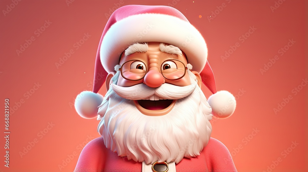 a cartoon santa clause with a red beard and a white beard. generative ai a cartoon santa clause with a red beard and a white beard. generative ai