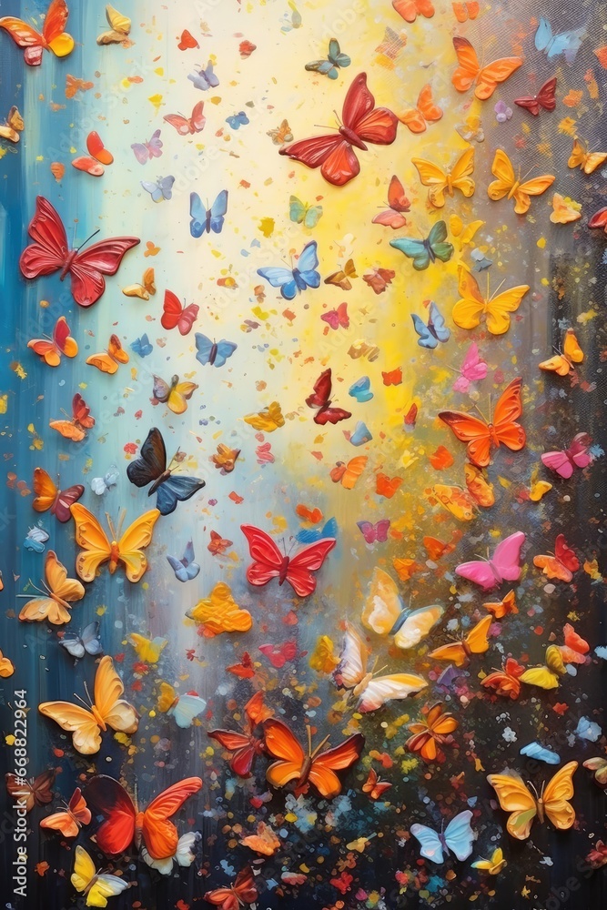colorful butterflies background