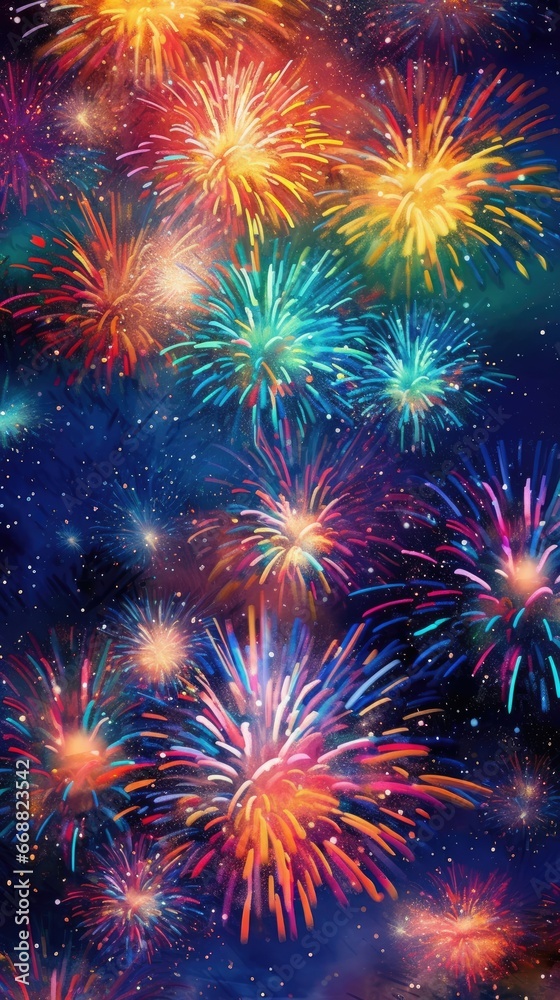 colorful firework burst