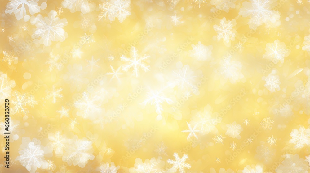 a yellow and white background with snowflakes on it. generative ai a yellow and white background with snowflakes on it. generative ai