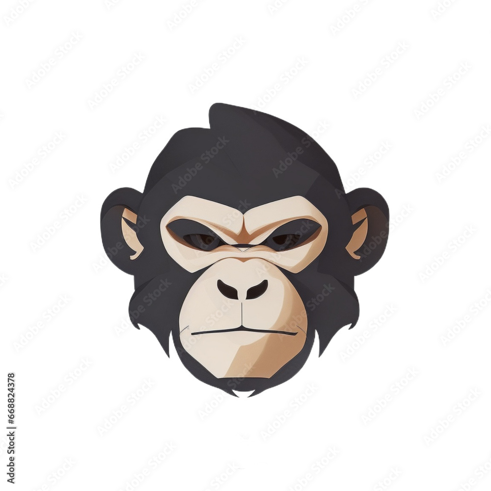 Monkey head logo PNG image transparent background Monkey head logo PNG image transparent background