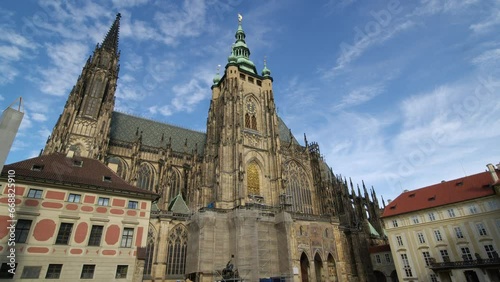 Prague Castle St. Vitus Temple on a sunny day