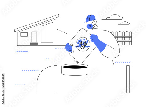 Selective herbicides abstract concept vector illustration.