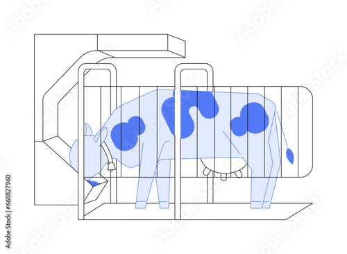 Concentrate feeder abstract concept vector illustration.