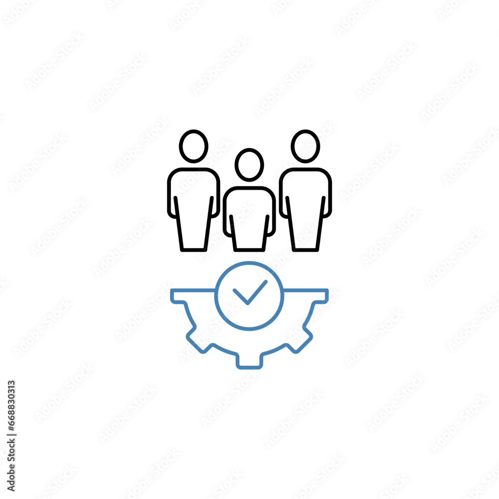 collaboration concept line icon. Simple element illustration. collaboration graph concept outline symbol design. collaboration concept line icon. Simple element illustration. collaboration graph concept outline symbol design.