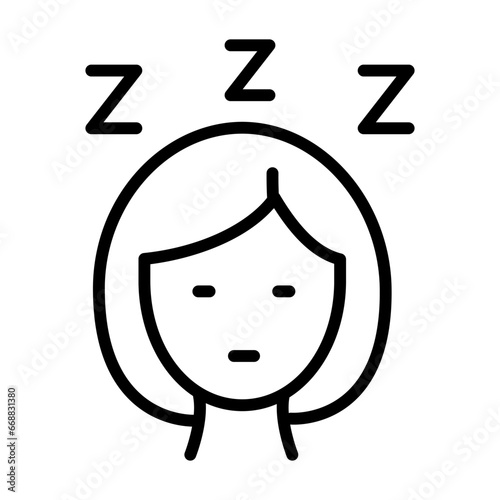 Night sleep icon vector. Insomnia problem. Person awake. Earplug Outline Icon. Linear style sign isolated on white.