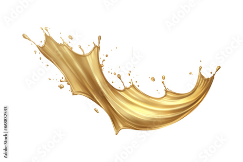 luxury sparkling golden splash waves isolated on a transparent background, Abstract liquid wave, Luxury gold splash, Abstract gold fluid splash. Generative AI