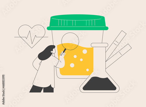 Urinalysis abstract concept vector illustration.