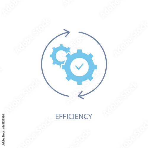 Efficiency concept line icon. Simple element illustration. Efficiency concept outline symbol design.