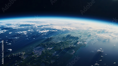 View from space on a part of the earth's surface