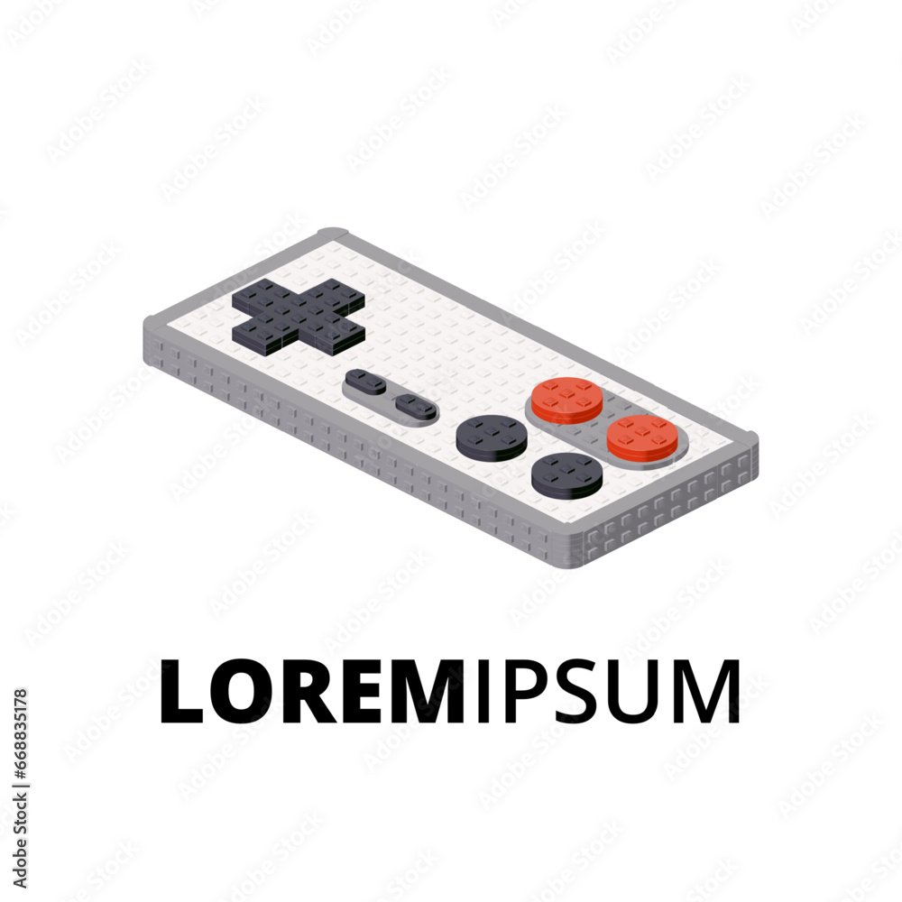 Logo with a gamepad for printing and design. Vector illustration. Logo with a gamepad for printing and design. Vector illustration.