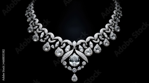 Luxurious diamond necklace with sparkling gemstones, exquisite craftsmanship, and radiant beauty. A high-end fashion accessory that exudes opulent elegance and dazzling brilliance