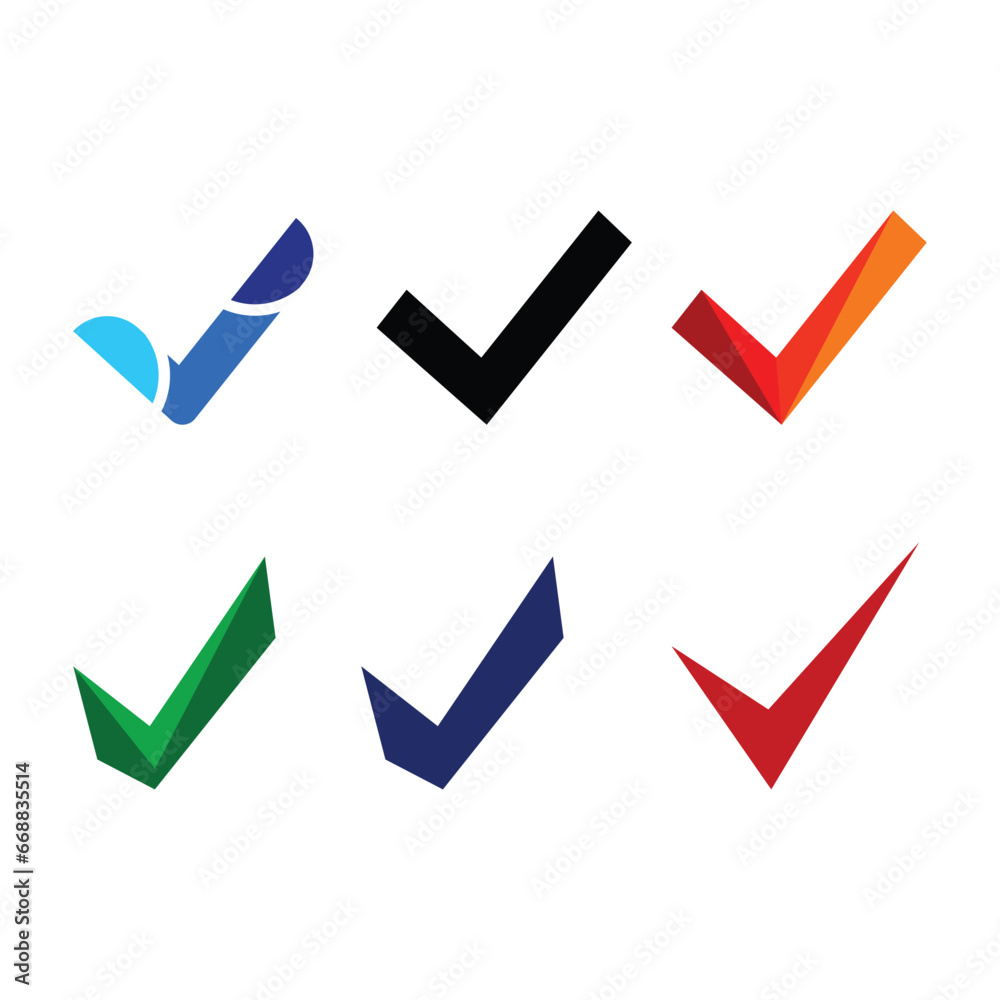 check mark logo icon, check mark vector template, check mark element
