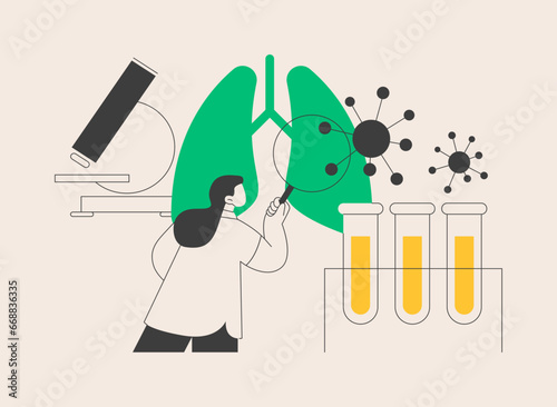 Lower respiratory infections abstract concept vector illustration.