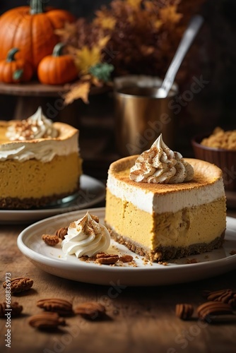 Wallpaper Mural pumpkin cupcake decorated with cream and chocolate Torontodigital.ca