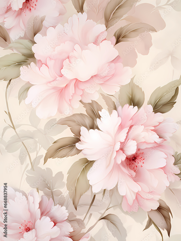 Pink flower PPT background poster wallpaper web page
