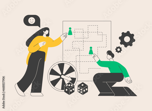 Board games abstract concept vector illustration.