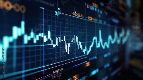financial stock market graph on technology abstract background