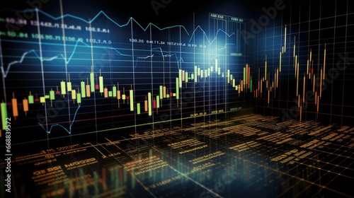 A detailed and visually striking stock market illustration depicting ascending arrows, representing investment growth and positive returns