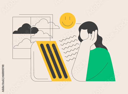 Light therapy abstract concept vector illustration.