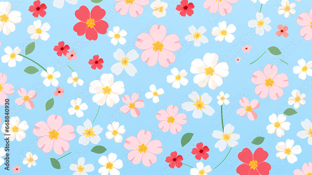 Sakura flowers PPT background poster wallpaper web page
