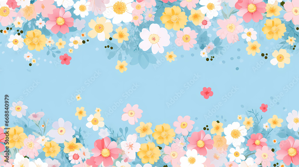 Sakura flowers PPT background poster wallpaper web page