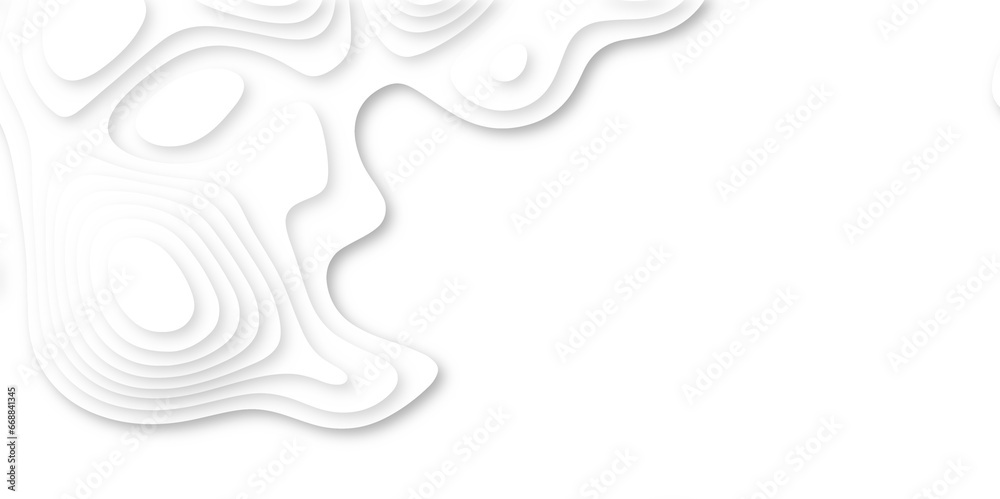 Abstract white papercut background 3d realistic design use for ads banner and advertising print design vector.	