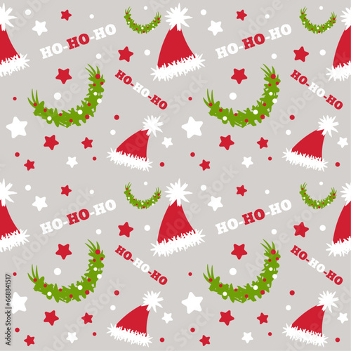 
Seamless Christmas pattern for wallpaper, textile, clothing, mug, plate, bedroom, bed linen, carpet, notepad, gift wrapping vector